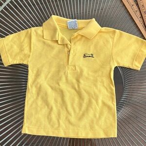 Vintage 80s Le Tigre yellow polo shirt size 4